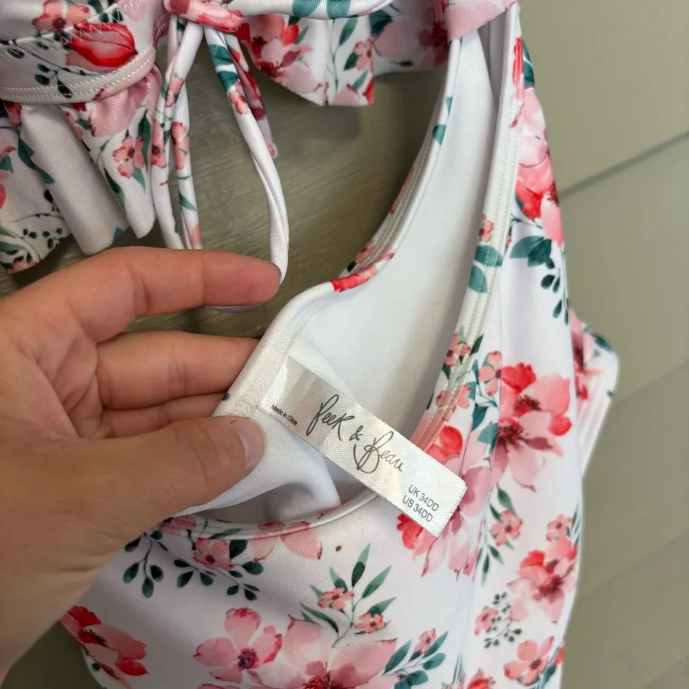 Floral Ruffle Backless One-Piece Swimsuit - Picture 3 of 3